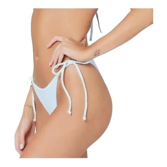 L*Space Lennox Classic Bikini Bottom in Sky Blue Terry NWOT - Picture 3 of 6